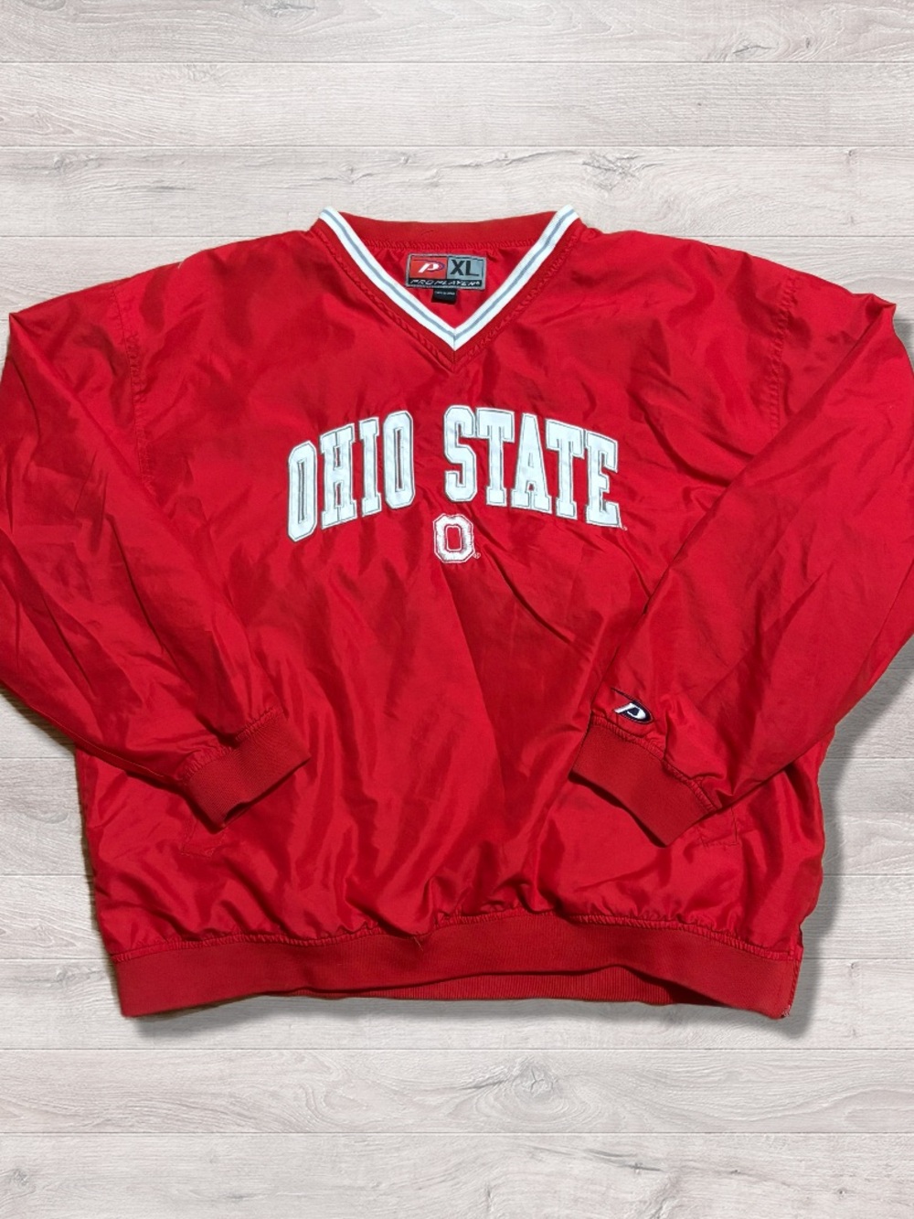 Vintage Ohio State Buckeyes Jacket Mens XL Red College Football Pro Player